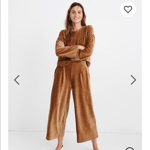 MADEWELL | Pleated Wide-Leg Corduroy Pants